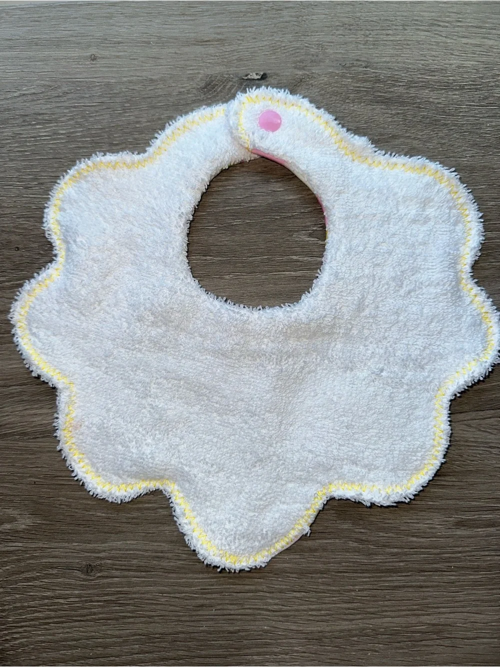 Baby Floral Pink Scalloped Bib - Kids Accessories